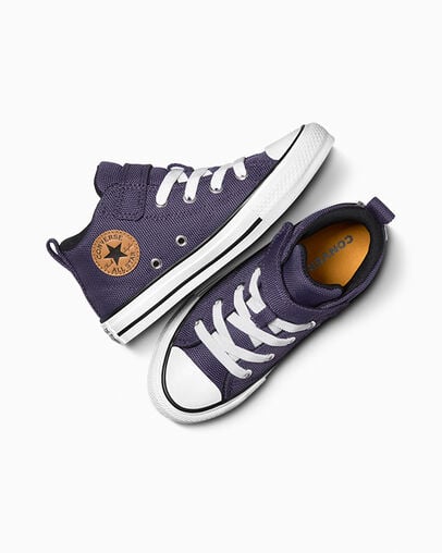 Zapatillas de Lona Converse Chuck Taylor All Star Malden Street Niños Gris Moradas Blancas Chile | C-43908679