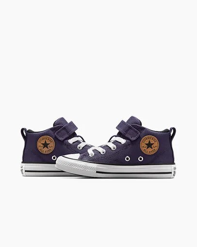 Zapatillas de Lona Converse Chuck Taylor All Star Malden Street Niños Gris Moradas Blancas Chile | C-43908679