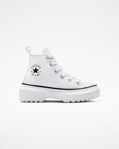 Zapatillas de Lona Converse Chuck Taylor All Star Lugged Lift Platform Niños Blancas Negras Chile | C-08613759