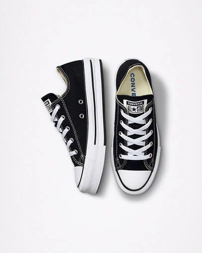 Zapatillas de Lona Converse Chuck Taylor All Star EVA Lift Platform Niños Negras Blancas Chile | C-47103899