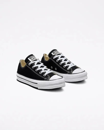 Zapatillas de Lona Converse Chuck Taylor All Star EVA Lift Platform Niños Negras Blancas Chile | C-47103899