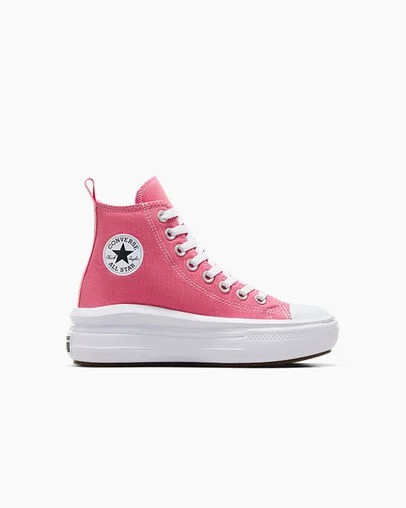 Zapatillas de Lona Converse Chuck Taylor All Star Move Platform Niños Rosas Blancas Negras Chile | C-26537919