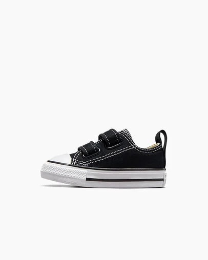 Zapatillas de Lona Converse Chuck Taylor All Star 2V Niños Negras Chile | C-69145739