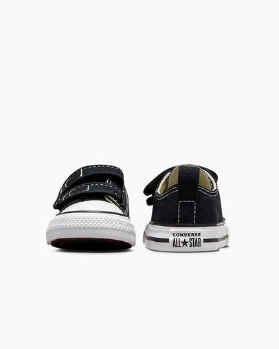 Zapatillas de Lona Converse Chuck Taylor All Star 2V Niños Negras Chile | C-69145739