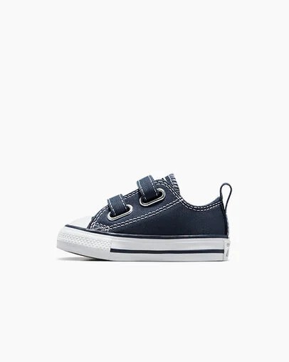 Zapatillas de Lona Converse Chuck Taylor All Star 2V Niños Azul Marino Blancas Chile | C-35069479