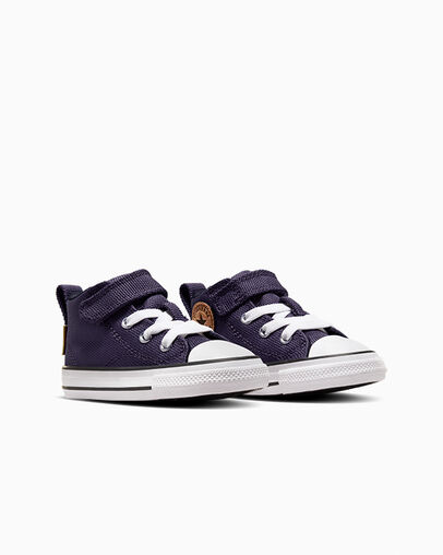 Zapatillas de Lona Converse Chuck Taylor All Star Malden Street Niños Gris Moradas Blancas Chile | C-98125349