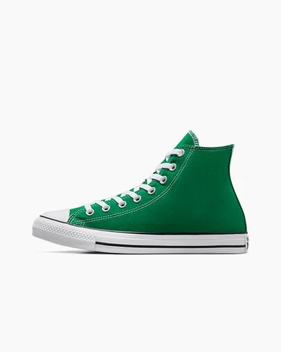 Zapatillas de Lona Converse Chuck Taylor All Star Hombre Verde Blancas Chile | C-97046829