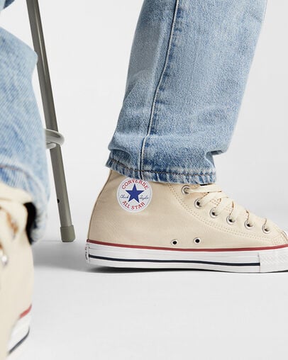 Zapatillas de Lona Converse Chuck Taylor All Star Hombre Beige Blancas Chile | C-72956319