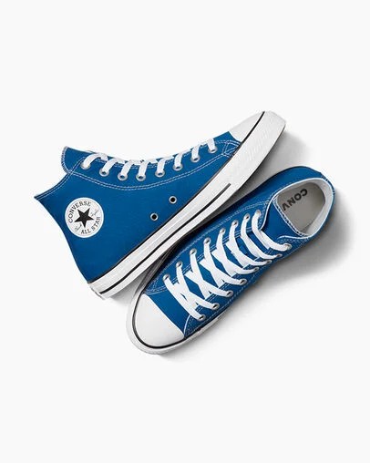 Zapatillas de Lona Converse Chuck Taylor All Star Hombre Azules Blancas Chile | C-92345869