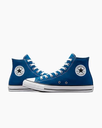 Zapatillas de Lona Converse Chuck Taylor All Star Hombre Azules Blancas Chile | C-92345869