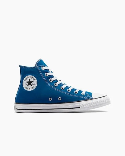 Zapatillas de Lona Converse Chuck Taylor All Star Hombre Azules Blancas Chile | C-92345869