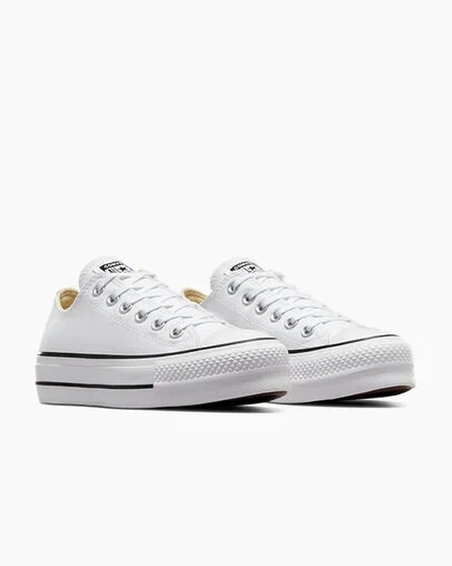 Zapatillas de Lona Converse Chuck Taylor All Star Lift Platform Mujer Blancas Negras Chile | C-45983129