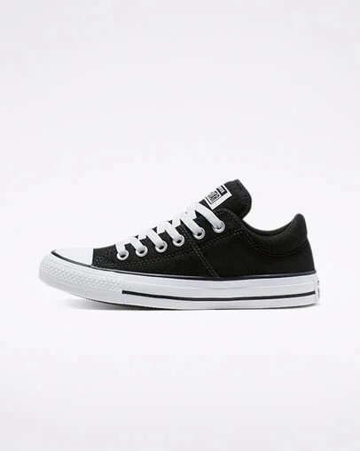 Zapatillas de Lona Converse Chuck Taylor All Star Madison Mujer Negras Blancas Chile | C-82093519