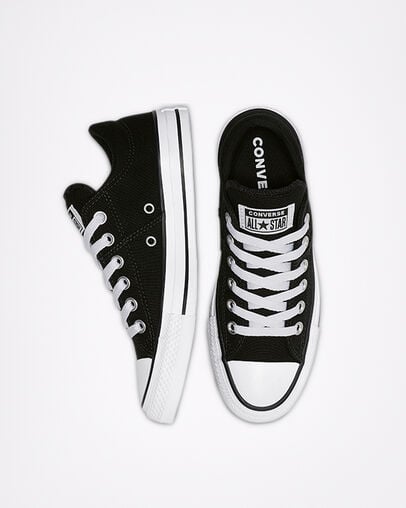 Zapatillas de Lona Converse Chuck Taylor All Star Madison Mujer Negras Blancas Chile | C-82093519