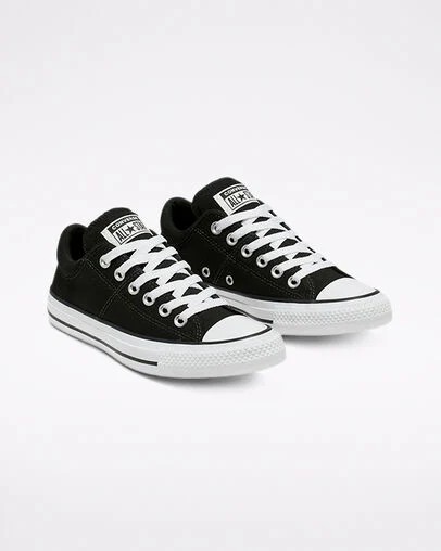 Zapatillas de Lona Converse Chuck Taylor All Star Madison Mujer Negras Blancas Chile | C-82093519