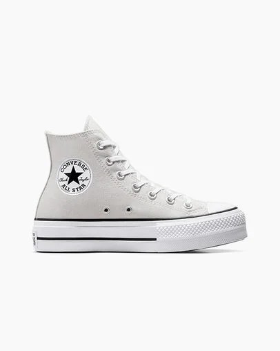 Zapatillas de Lona Converse Chuck Taylor All Star Lift Platform Mujer Gris Blancas Negras Chile | C-70351269