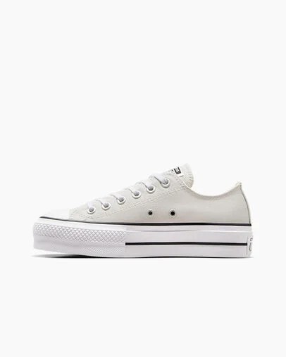 Zapatillas de Lona Converse Chuck Taylor All Star Lift Platform Mujer Gris Blancas Negras Chile | C-47891329