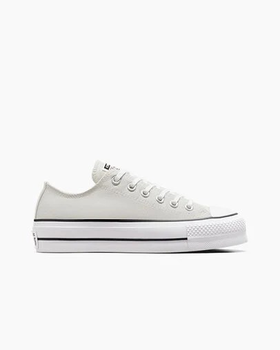 Zapatillas de Lona Converse Chuck Taylor All Star Lift Platform Mujer Gris Blancas Negras Chile | C-47891329