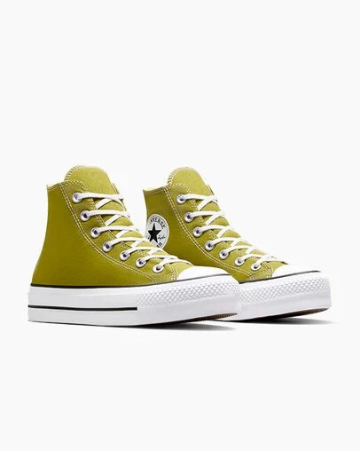 Zapatillas de Lona Converse Chuck Taylor All Star Lift Platform Mujer Blancas Negras Chile | C-95147069