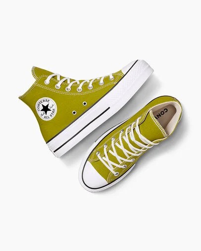 Zapatillas de Lona Converse Chuck Taylor All Star Lift Platform Mujer Blancas Negras Chile | C-95147069