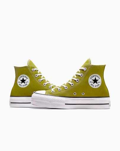 Zapatillas de Lona Converse Chuck Taylor All Star Lift Platform Mujer Blancas Negras Chile | C-95147069