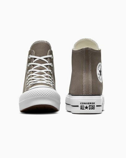 Zapatillas de Lona Converse Chuck Taylor All Star Lift Platform Mujer Gris Blancas Negras Chile | C-85263719