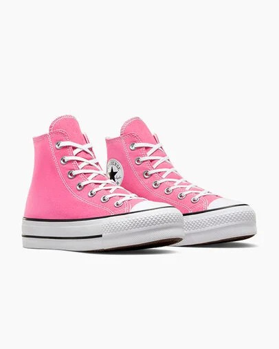 Zapatillas de Lona Converse Chuck Taylor All Star Lift Platform Mujer Rosas Blancas Negras Chile | C-42096159