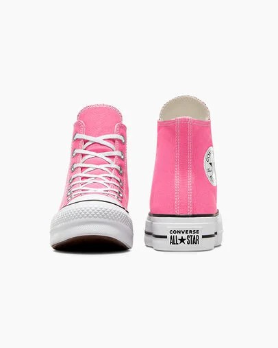 Zapatillas de Lona Converse Chuck Taylor All Star Lift Platform Mujer Rosas Blancas Negras Chile | C-42096159