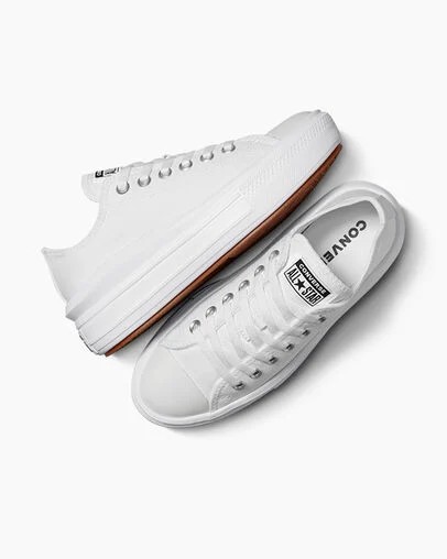 Zapatillas de Lona Converse Chuck Taylor All Star Move Mujer Blancas Chile | C-65193409