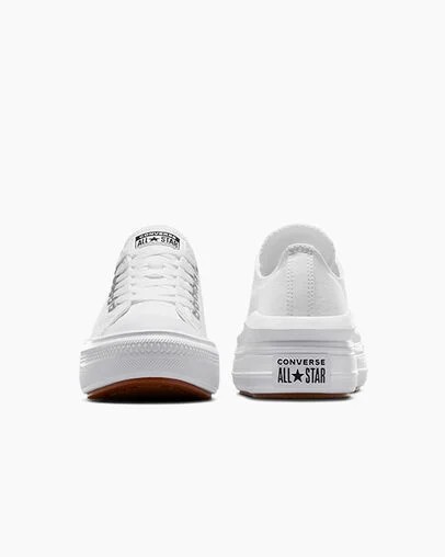 Zapatillas de Lona Converse Chuck Taylor All Star Move Mujer Blancas Chile | C-65193409