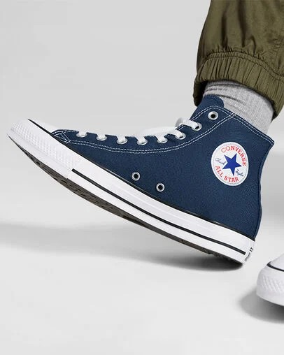 Zapatillas de Lona Converse Chuck Taylor All Star Mujer Azul Marino Chile | C-63419759