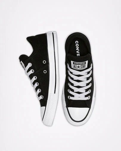 Zapatillas de Lona Converse Chuck Taylor All Star Madison Mujer Negras Blancas Chile | C-80452369