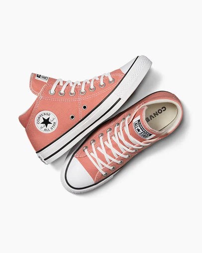 Zapatillas de Lona Converse Chuck Taylor All Star Madison Mujer Coral Blancas Negras Chile | C-19347089