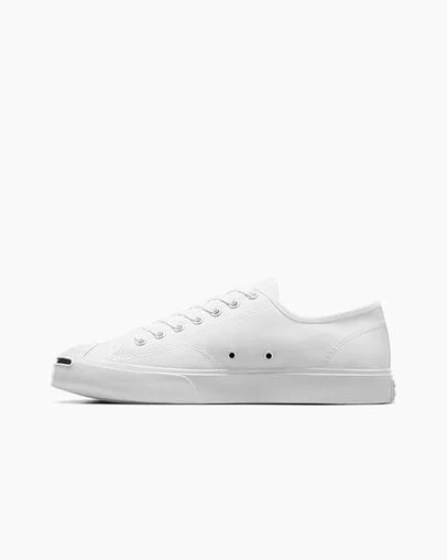 Zapatillas de Lona Converse Jack Purcell Mujer Blancas Negras Chile | C-60142959