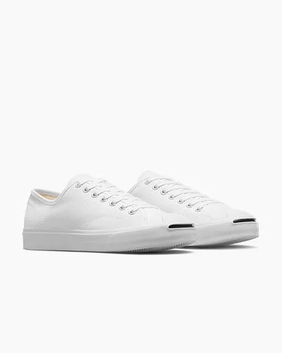 Zapatillas de Lona Converse Jack Purcell Mujer Blancas Negras Chile | C-60142959