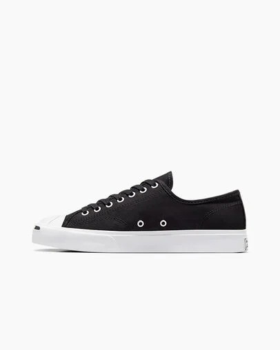 Zapatillas de Lona Converse Jack Purcell Mujer Negras Blancas Chile | C-03541969