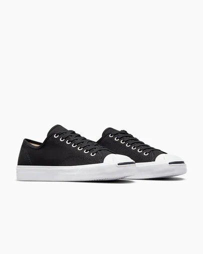 Zapatillas de Lona Converse Jack Purcell Mujer Negras Blancas Chile | C-19736859