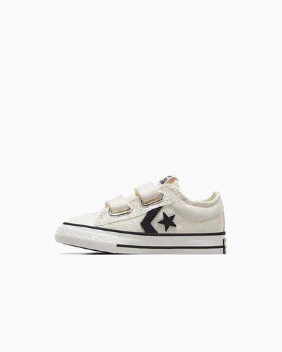 Zapatillas de Lona Converse Star Player 76 Easy-On Niños Blancas Negras Chile | C-63824759