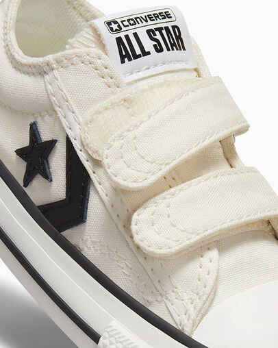 Zapatillas de Lona Converse Star Player 76 Easy-On Niños Blancas Negras Chile | C-63824759