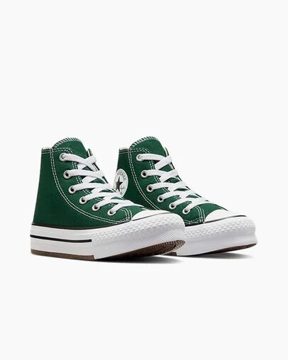 Zapatos Plataforma Converse Chuck Taylor All Star EVA Lift Niños Verde Blancas Beige Blancas Chile | C-18632579