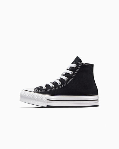 Zapatos Plataforma Converse Chuck Taylor All Star EVA Lift Niños Negras Blancas Chile | C-02619389