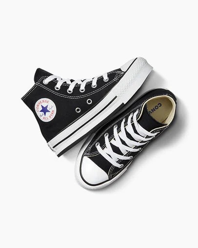 Zapatos Plataforma Converse Chuck Taylor All Star EVA Lift Niños Negras Blancas Chile | C-02619389