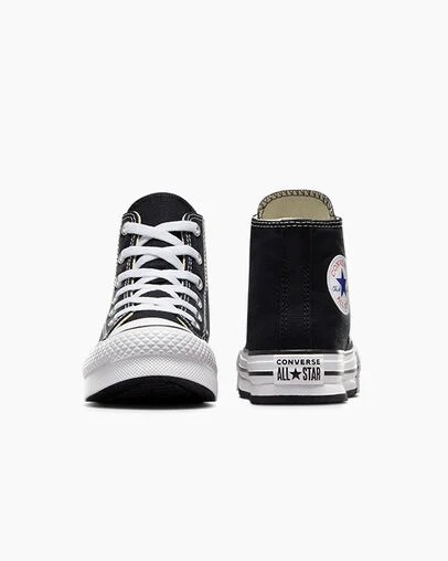 Zapatos Plataforma Converse Chuck Taylor All Star EVA Lift Niños Negras Blancas Chile | C-02619389