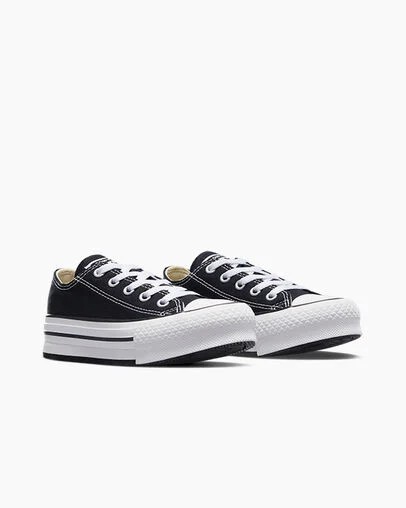 Zapatos Plataforma Converse Chuck Taylor All Star EVA Lift Niños Negras Blancas Chile | C-54293109