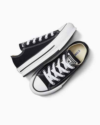 Zapatos Plataforma Converse Chuck Taylor All Star EVA Lift Niños Negras Blancas Chile | C-54293109