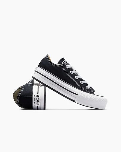 Zapatos Plataforma Converse Chuck Taylor All Star EVA Lift Niños Negras Blancas Chile | C-54293109