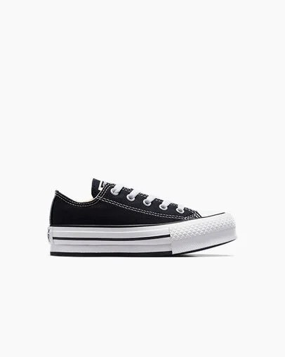 Zapatos Plataforma Converse Chuck Taylor All Star EVA Lift Niños Negras Blancas Chile | C-54293109