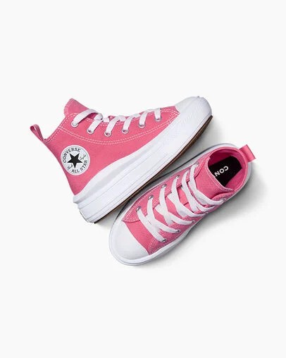 Zapatos Plataforma Converse Chuck Taylor All Star Move Color Pop Niños Rosas Blancas Negras Chile | C-98047239