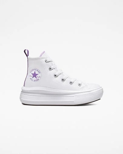 Zapatos Plataforma Converse Chuck Taylor All Star Move Color Pop Niños Blancas Moradas Chile | C-74862939