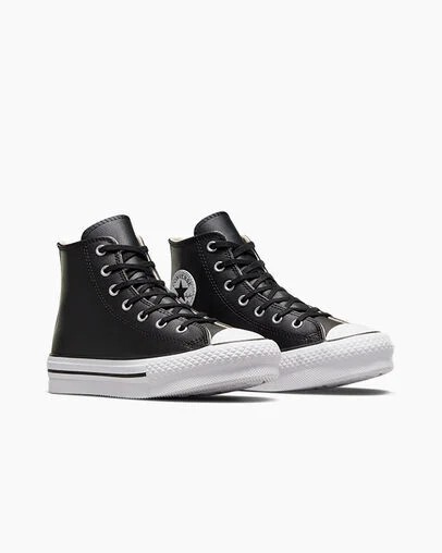 Zapatos Plataforma Converse Chuck Taylor All Star EVA Lift Leather Niños Negras Beige Blancas Chile | C-43928069